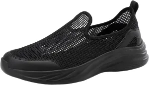 Memory Foam Versatile Shoes for Men Comfortable Breathable Slip On Sneaker Casual Soft Flat Soled Walking Shoes