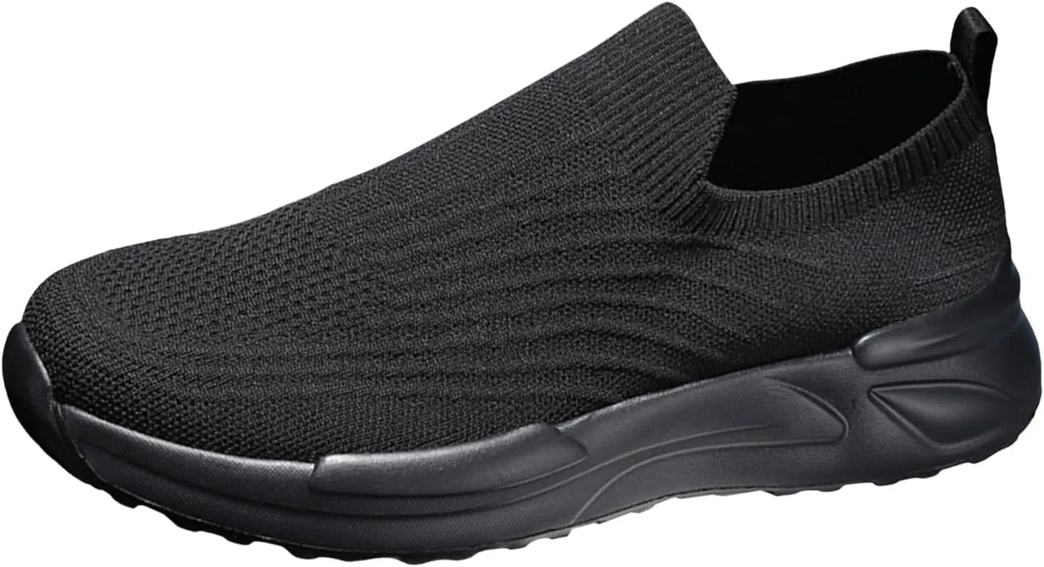 Men Solid Color Mesh Slip On Casual Shoes Comfortable Breathable Soft Sole Round Sneaker Laces for Men
