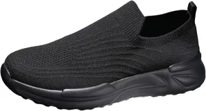 Men Solid Color Mesh Slip On Casual Shoes Comfortable Breathable Soft Sole Round Sneaker Laces for Men