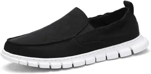 Men's Casual Shoes Men Lightweight Comfortable Soft Breathable Canvas Loafers Boat Shoes Sneakers Walking Slip-On Flat