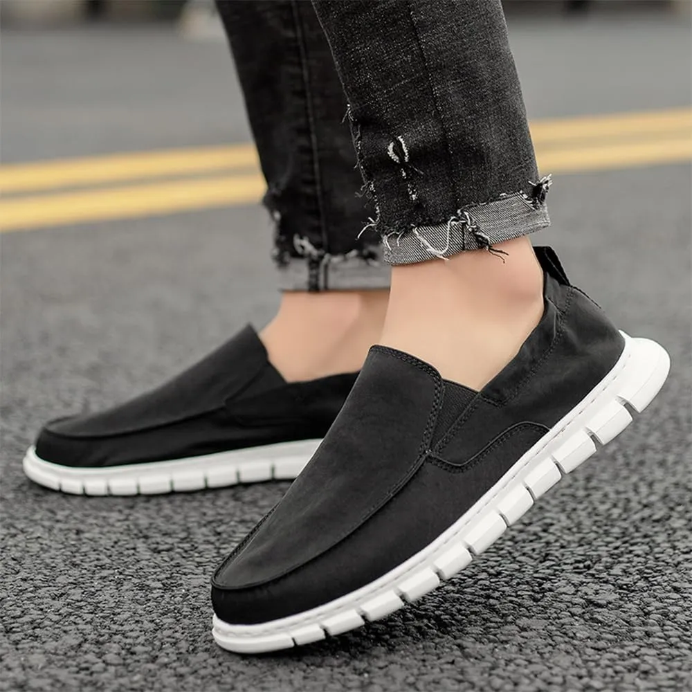 Men's Casual Shoes Men Lightweight Comfortable Soft Breathable Canvas Loafers Boat Shoes Sneakers Walking Slip-On Flat