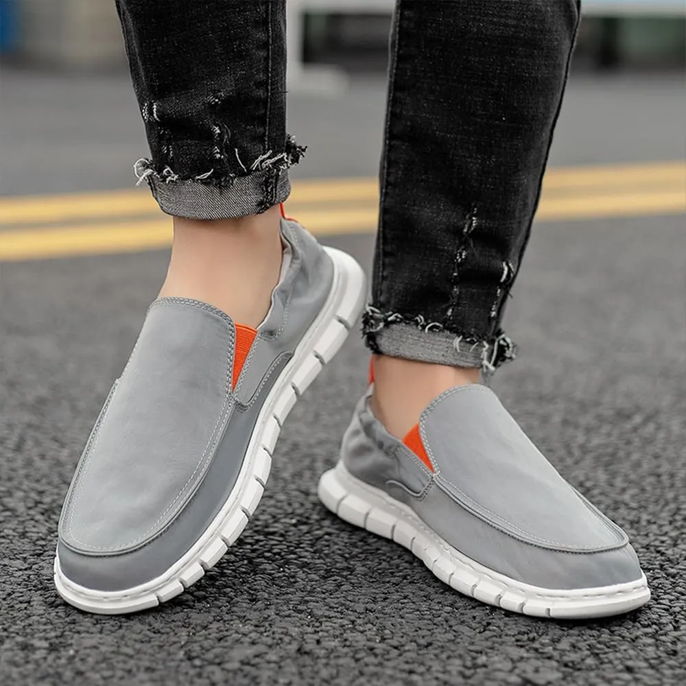 Men's Casual Shoes Men Lightweight Comfortable Soft Breathable Canvas Loafers Boat Shoes Sneakers Walking Slip-On Flat