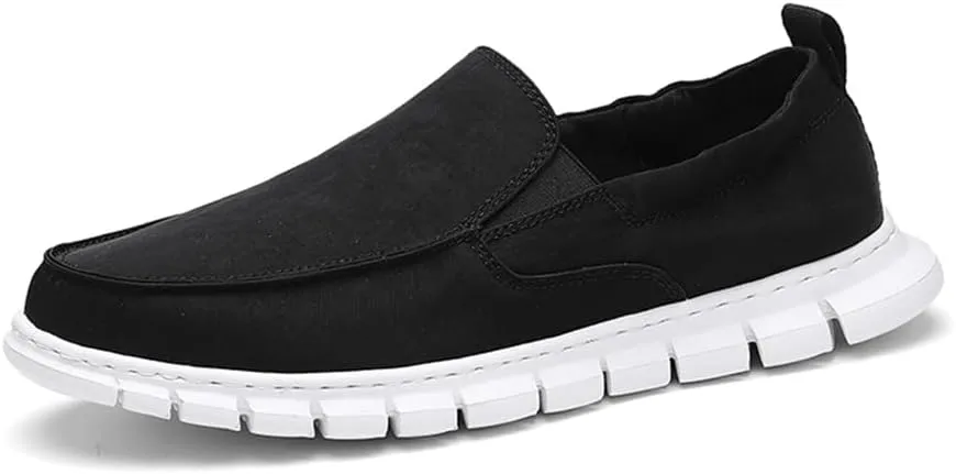 Men's Casual Shoes Men Lightweight Comfortable Soft Breathable Canvas Loafers Boat Shoes Sneakers Walking Slip-On Flat