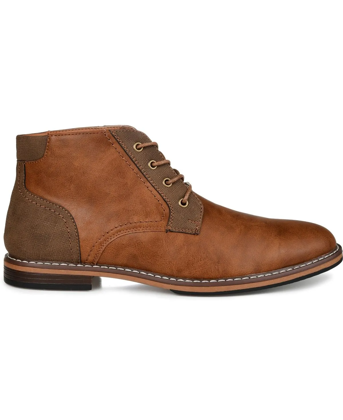 Men's chukka boots franco plain toe Vance Co., brown