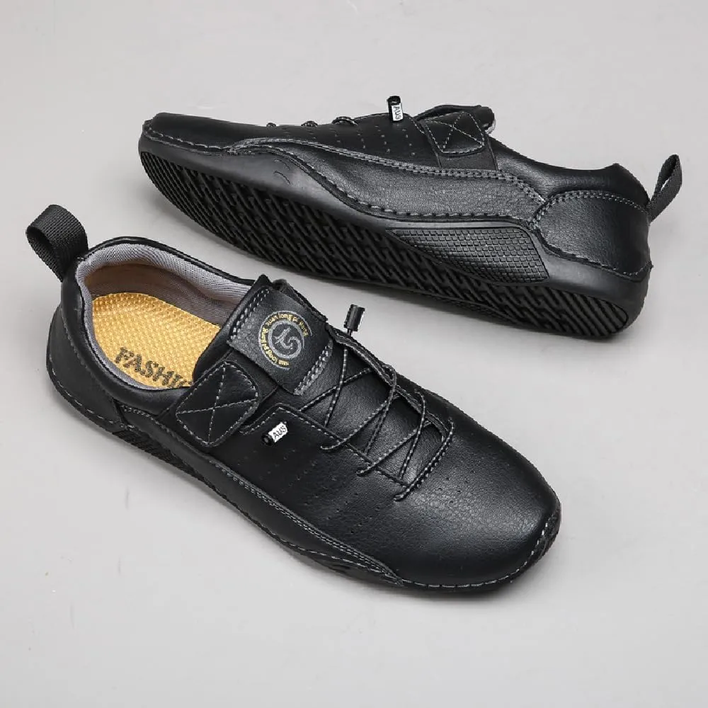 Mens Lace Up Casual Shoes Lightweight Walking Oxfords Comfortable Non-Slip Driving Shoes Breathable and Fashionable