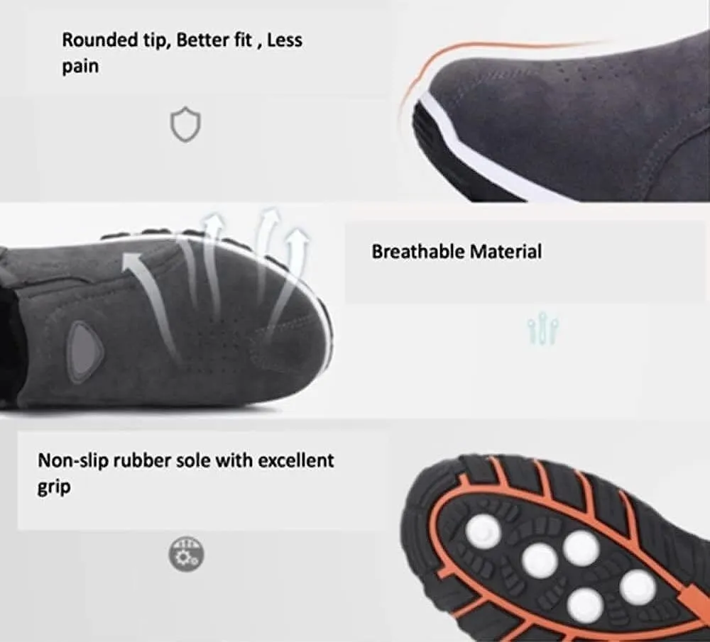 Men's Slip On Sneakers, Breathable Outdoor Loafers, Men's Orthopedic Outdoor Hiking Shoes