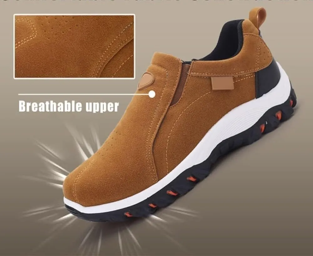 Men's Slip On Sneakers, Breathable Outdoor Loafers, Men's Orthopedic Outdoor Hiking Shoes