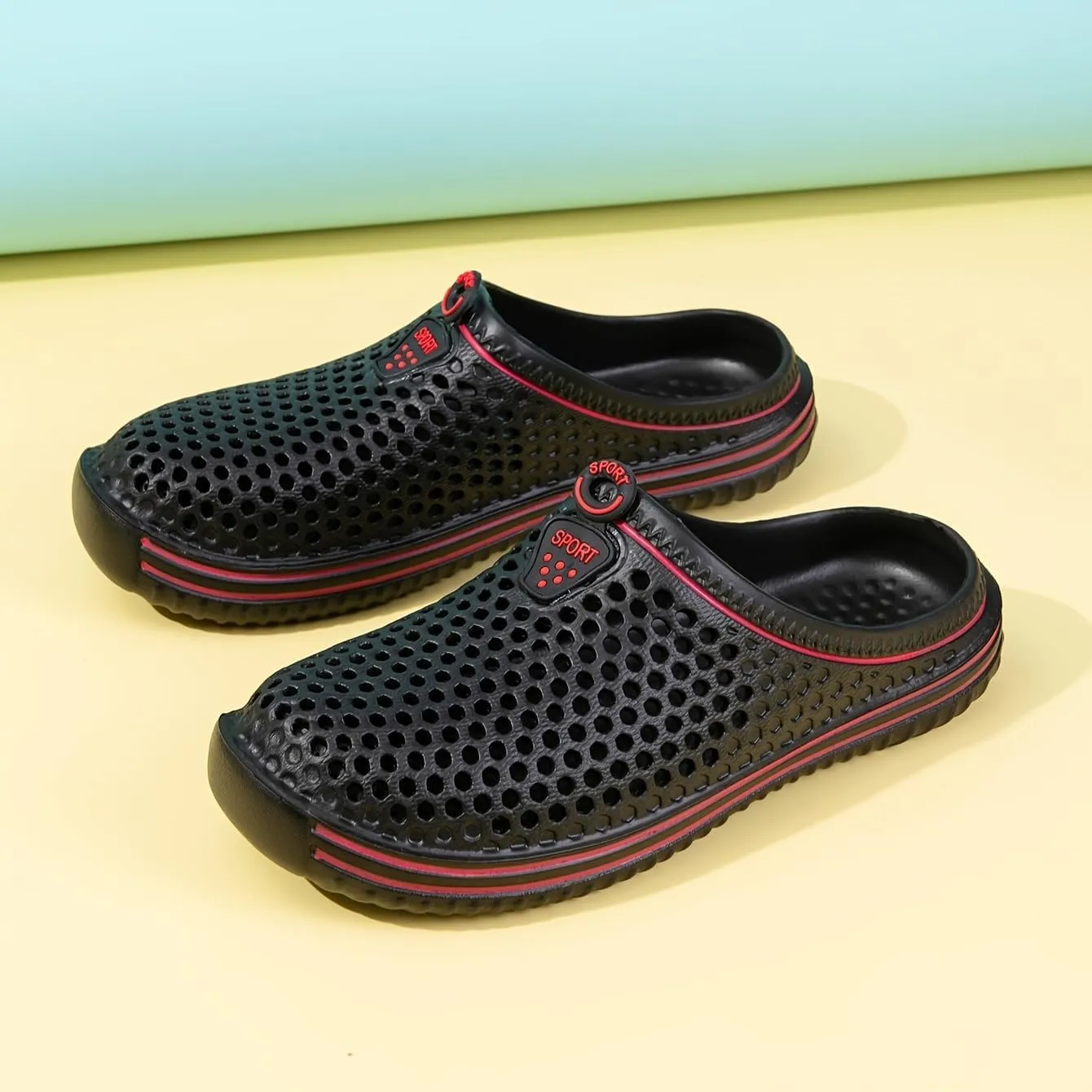 Men's Solid Color Clogs - Non Slip Casual Durable Beach Water Shoes, Men's EVA Slipper Sandals