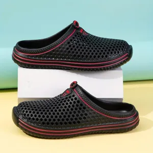 Men's Solid Color Clogs - Non Slip Casual Durable Beach Water Shoes, Men's EVA Slipper Sandals