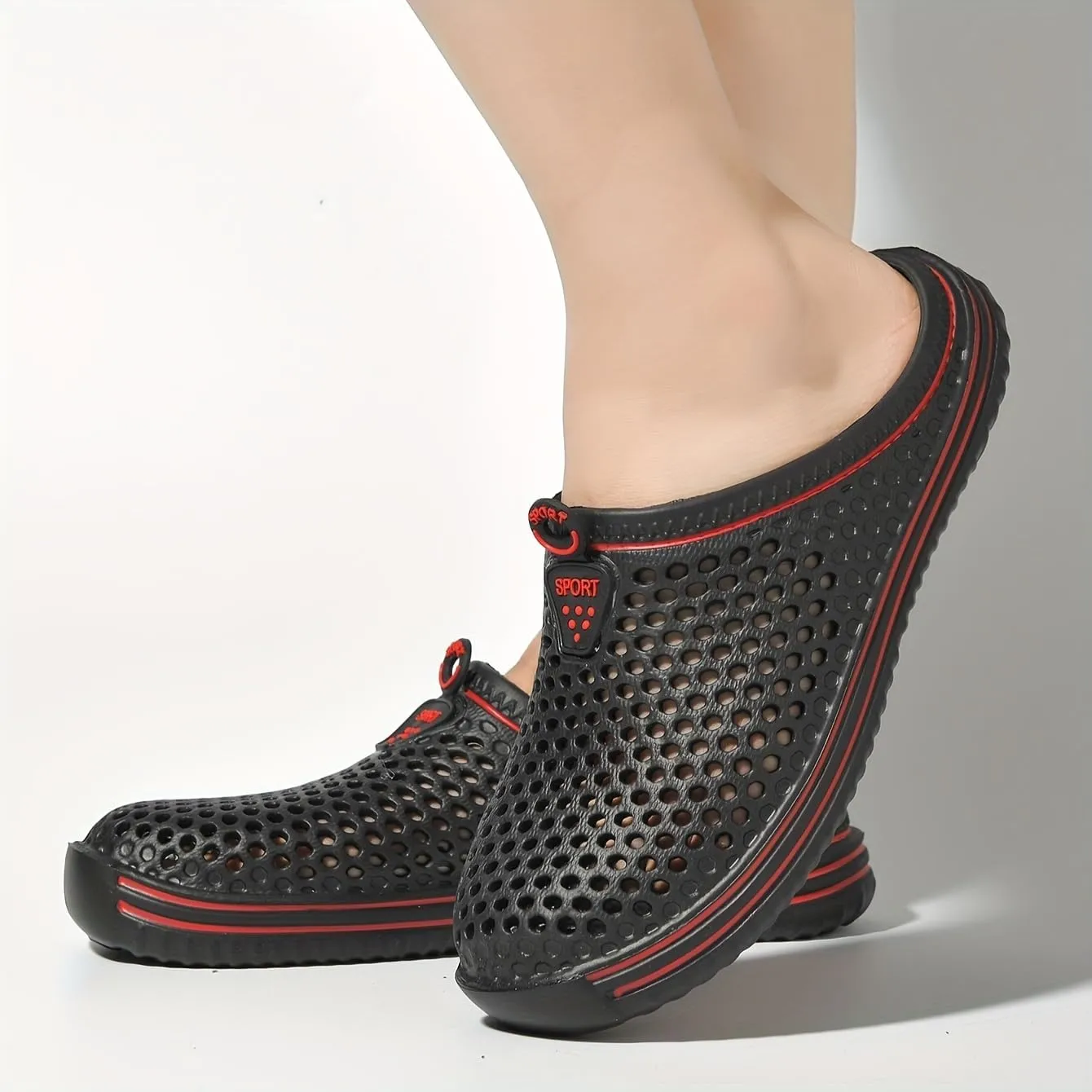 Men's Solid Color Clogs - Non Slip Casual Durable Beach Water Shoes, Men's EVA Slipper Sandals