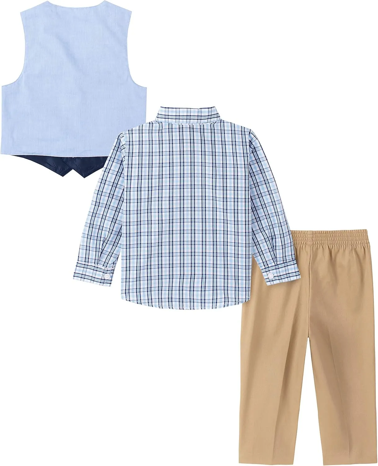 Nautica Baby Boys' 4-Piece Suit Set with Dress Shirt, Vest, Pants, and Bow Tie