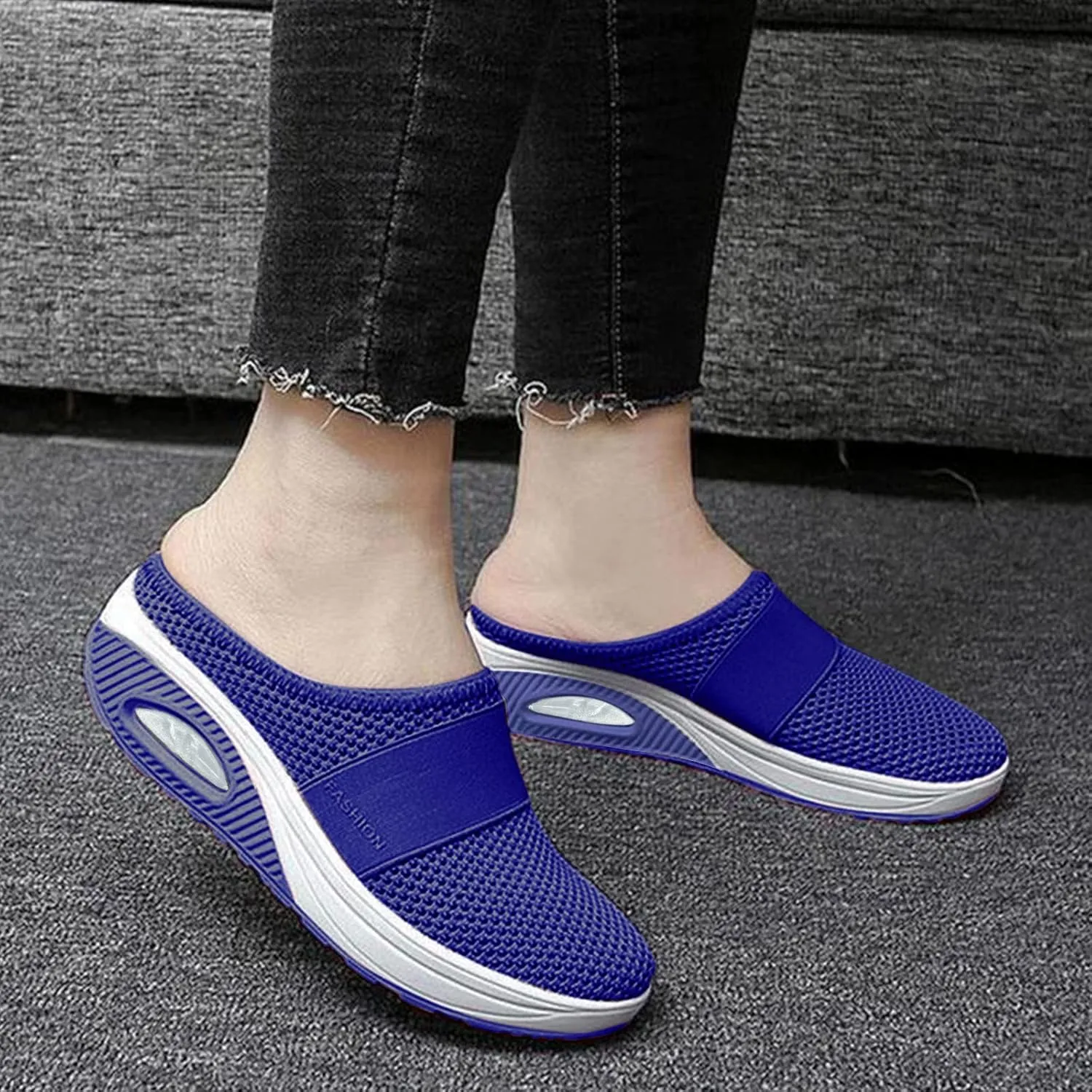 Orthopedic Shoes for Women Slip ons Diabetic Air-Cushion Walking Shoes with Arch-Support Comfortable Breathable Shoes