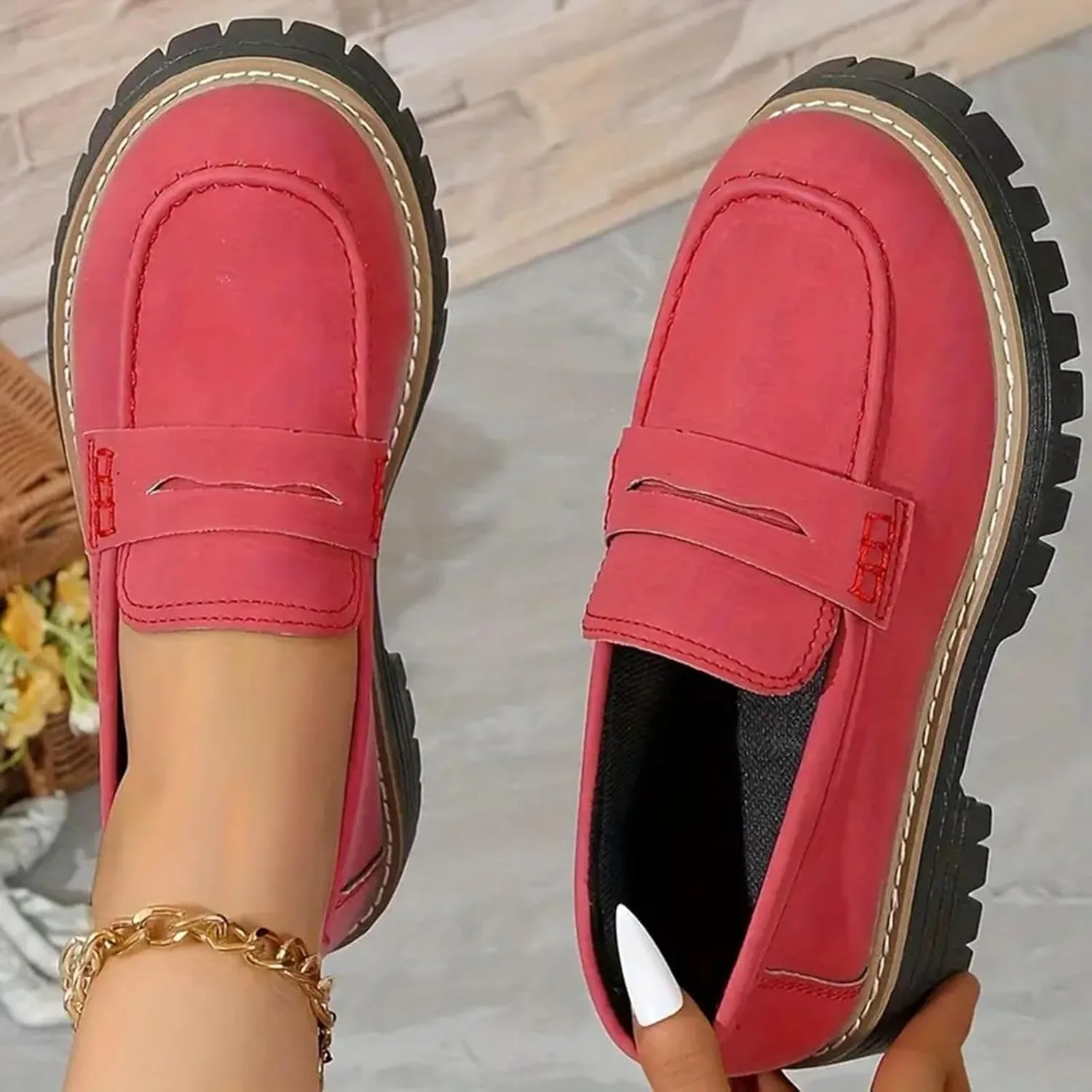 Orthoture-Orthopedic Platform Loafers Wide Toe Lightweight Casual Comfort Shoes Slip-On Suitable for All Foot Shapes