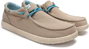 PITAS Ledro Mens Casual Loafers | Cotton & Suede Upper | Lightweight & Comfortable Slip-On Shoes for Men | Taupe