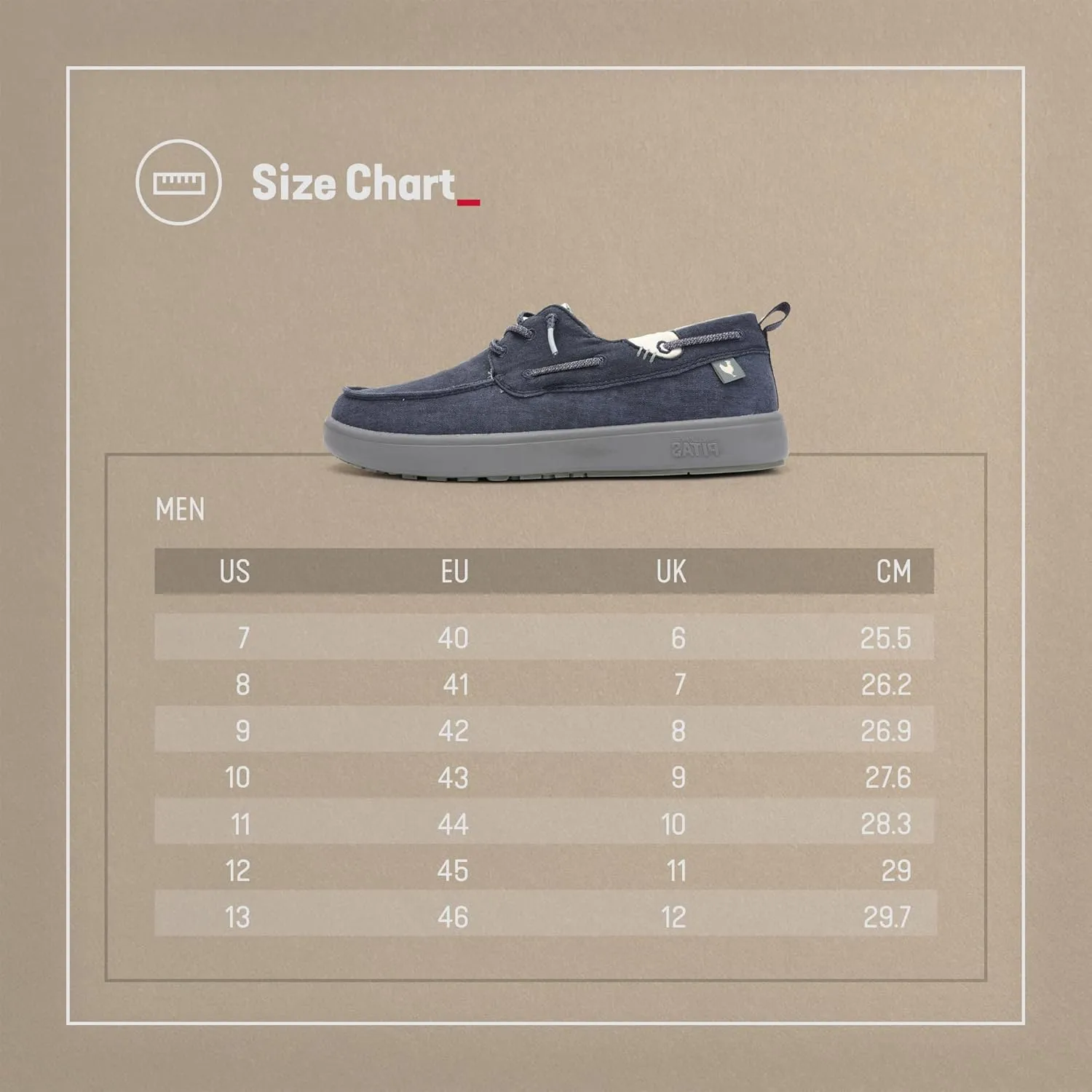 PITAS Maui Flax Slip-On Shoes for Men | Casual Summer Mens Moccasin | Everyday Wear Loafers | Navy