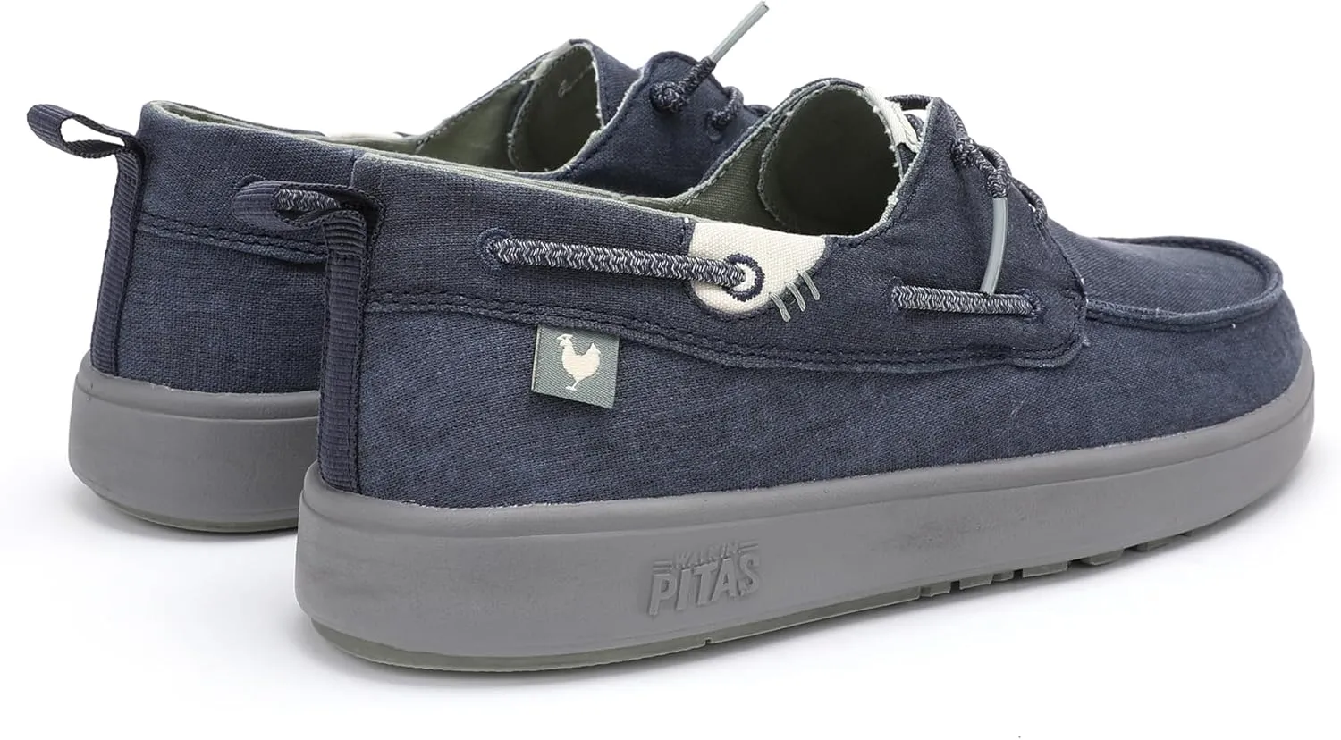 PITAS Maui Flax Slip-On Shoes for Men | Casual Summer Mens Moccasin | Everyday Wear Loafers | Navy