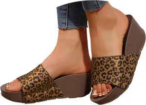 Platform Wedge Sandals for Women Womens Sandals Comfortable Thick Soled Casual Summer Dressy Slip On Slides Slippers