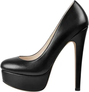 Richealnana Women's Double Platform Stiletto High Heel Pumps