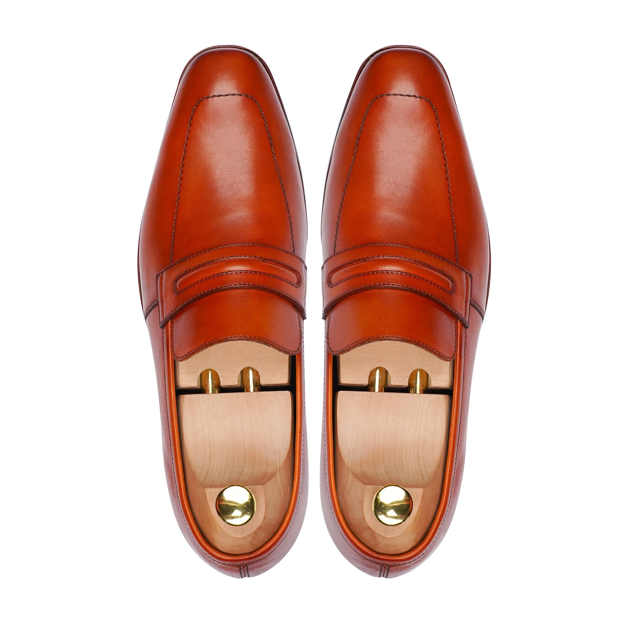 Sakata - Men's Tan Calf Leather Loafer
