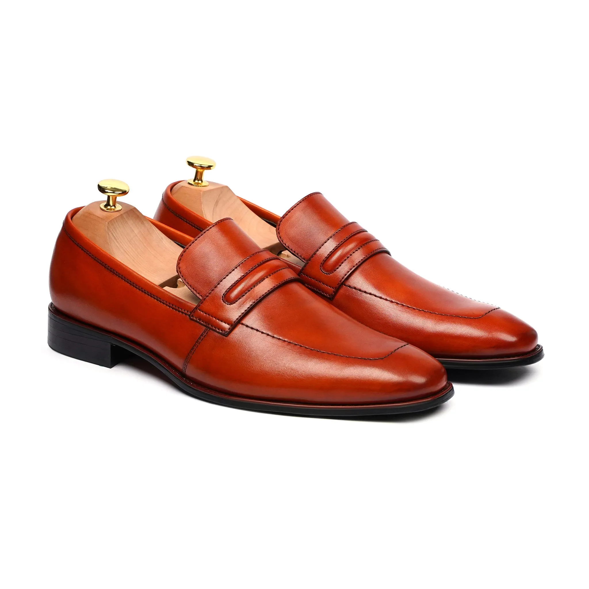 Sakata - Men's Tan Calf Leather Loafer