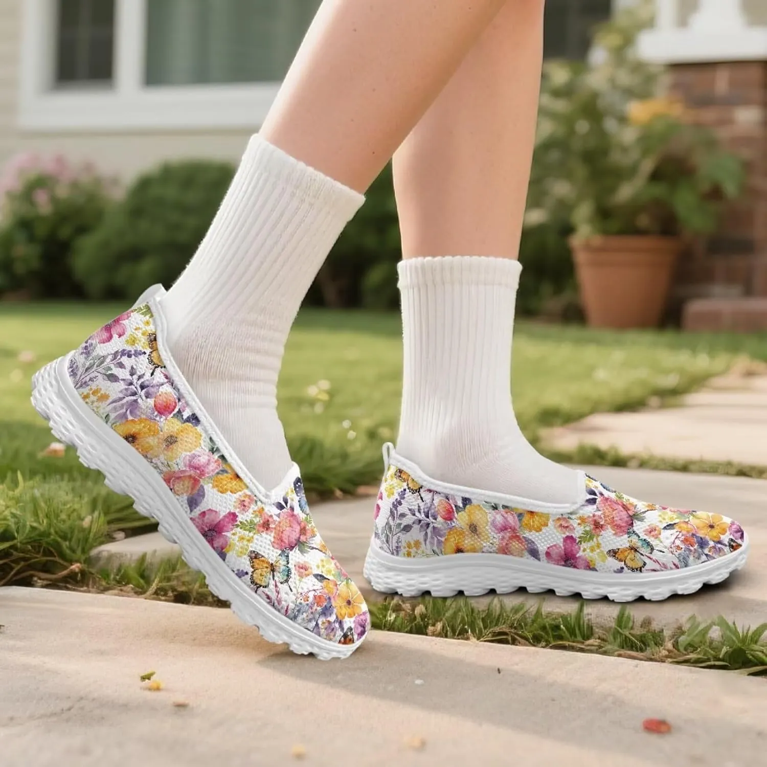 Slip On Shoes Loafers for Women Walking Running Shoes Breathable Athletic Trainers Ladies Loafers Outdoor