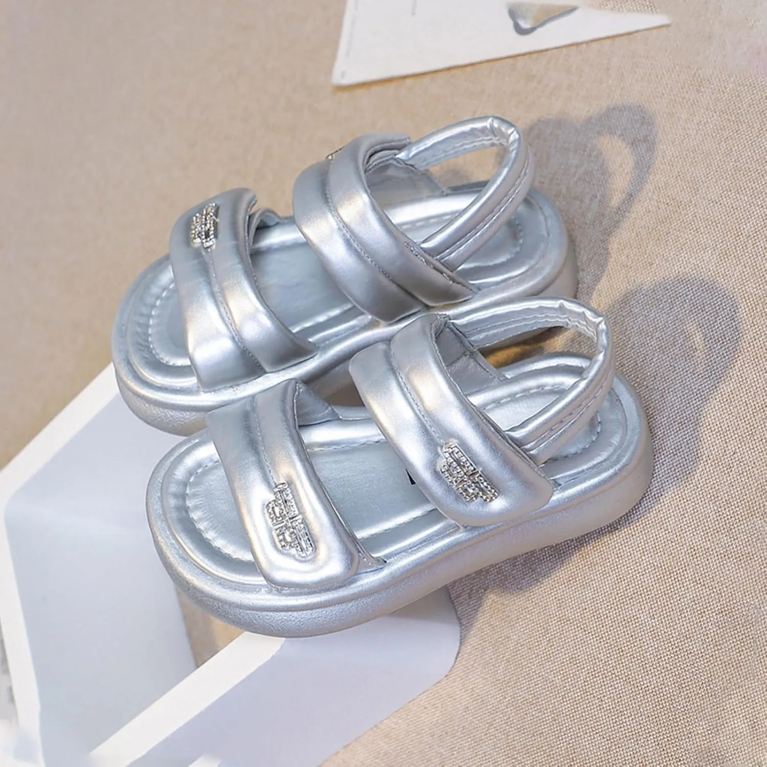 Soft Rubber Princess Flat Shoes Comfortable Sandals For Girls In Summer With Soft Sole And Durable Properties Flower Girl Shoes
