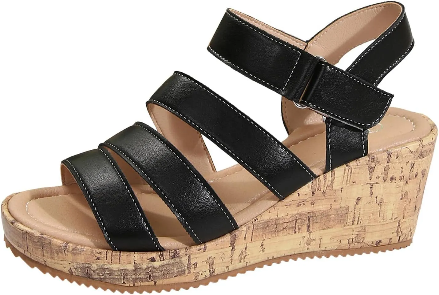 Strappy Platform Wedge Sandals for Women 2025 Orthopedic Open Toe Ankle Strap Sandals Comfortable Casual Summer Sandal Shoes