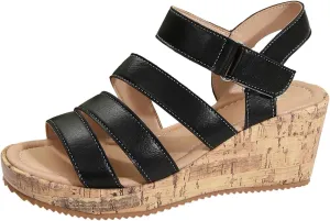 Strappy Platform Wedge Sandals for Women 2025 Orthopedic Open Toe Ankle Strap Sandals Comfortable Casual Summer Sandal Shoes