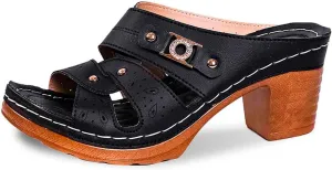 Stylish Women's Sandals for Spring Summer: Casual Open Toe Slip On Shoes, Comfortable and Lightweight with Arch