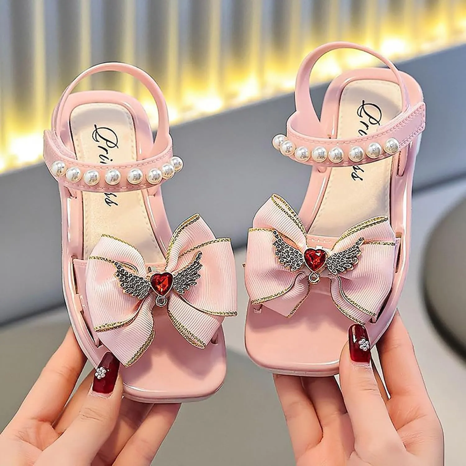 Summer Dress Shoes for Kid/Big Kid Children Shoes Fashion Flower Thick Soled Sandals Soft Sole Comfortable Princess Sandals