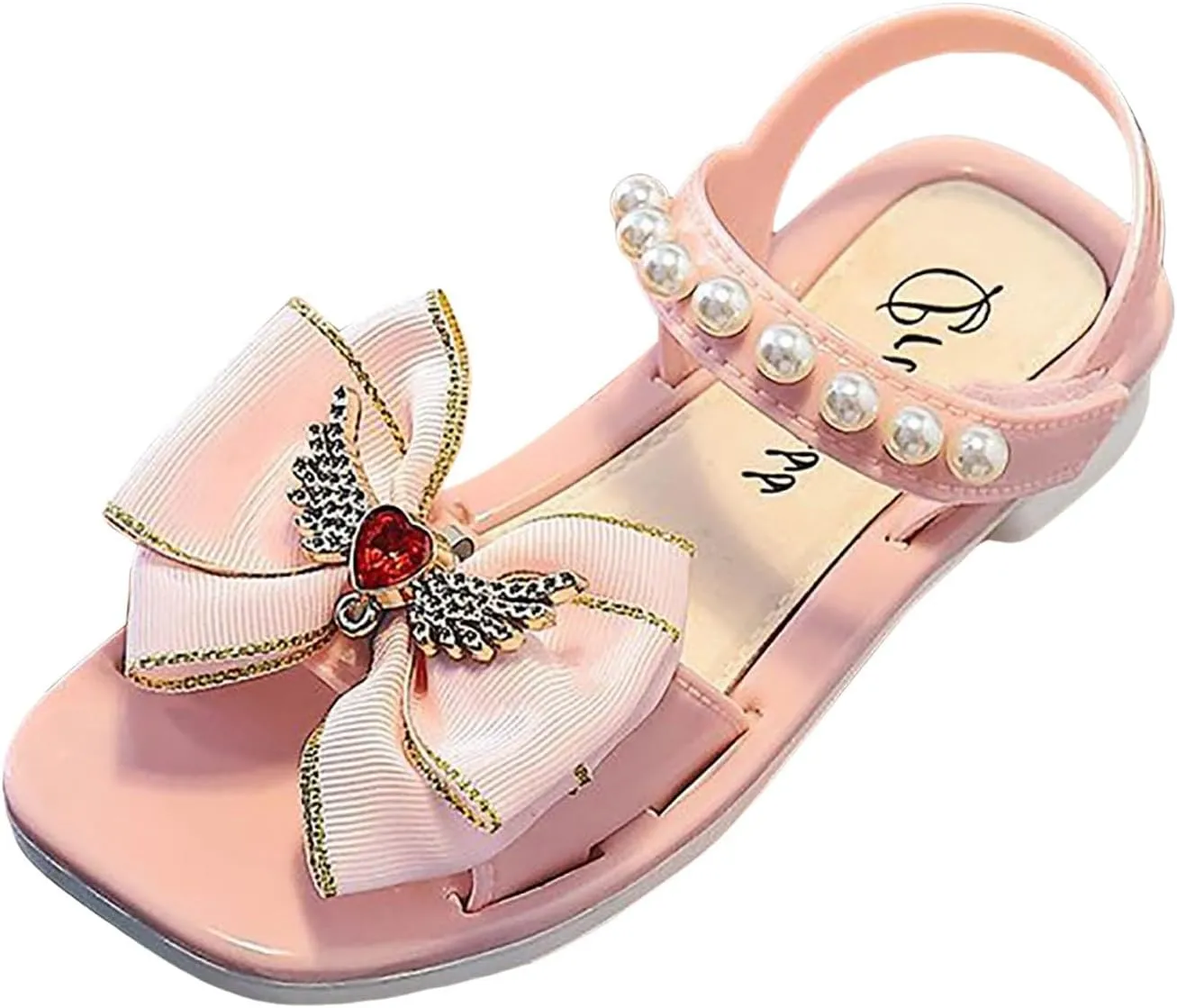 Summer Dress Shoes for Kid/Big Kid Children Shoes Fashion Flower Thick Soled Sandals Soft Sole Comfortable Princess Sandals