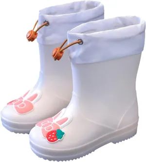 Toddler Girl Rain Boots Rain Boots for Girls Boys Kids Rain Boot Insulated Liner for Boys & Girls Rubber Baby Snow Boots