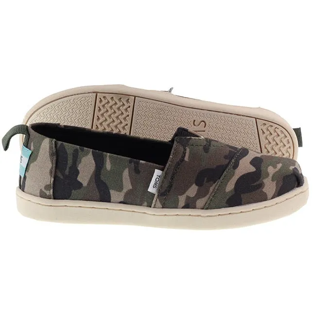 Toms Shoes Kids Canvas Alpargata Camo