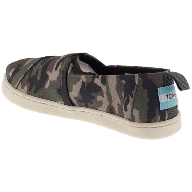 Toms Shoes Kids Canvas Alpargata Camo