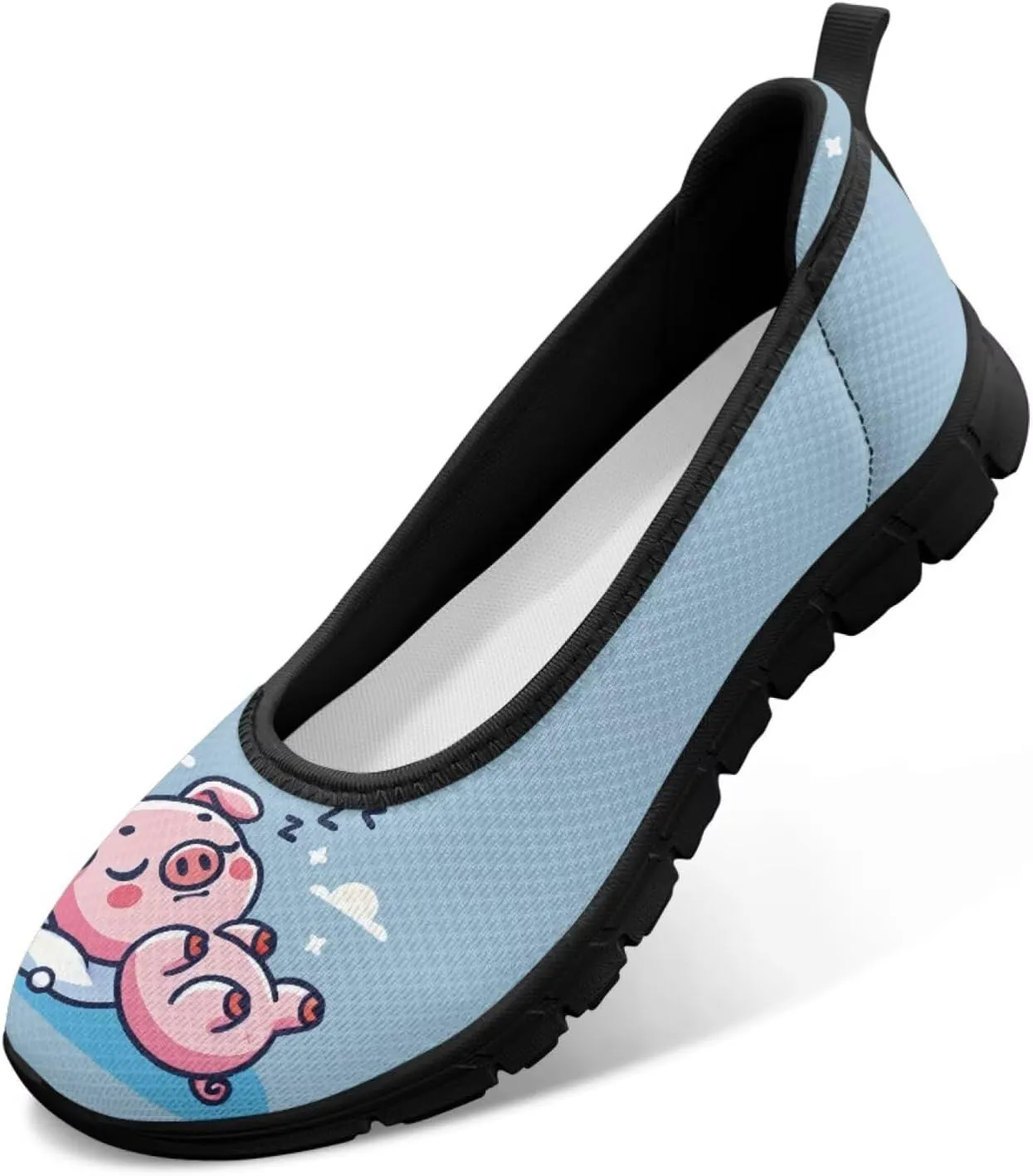 UNICEU Casual Slip On Shoes for Women Breathable Mesh Non-Slip Flats Lightweight Fashion Low Top Loafers for Walking