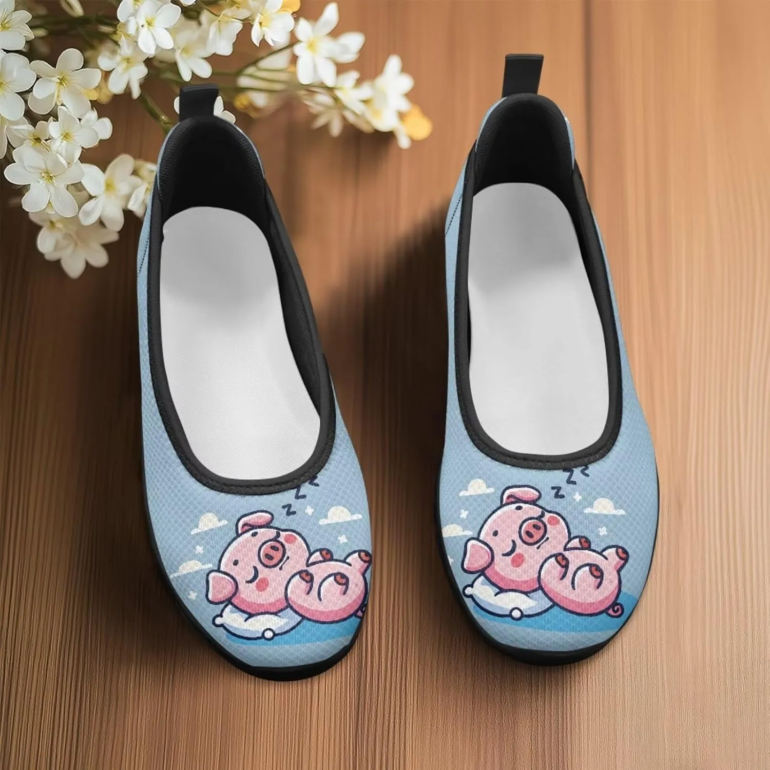 UNICEU Casual Slip On Shoes for Women Breathable Mesh Non-Slip Flats Lightweight Fashion Low Top Loafers for Walking
