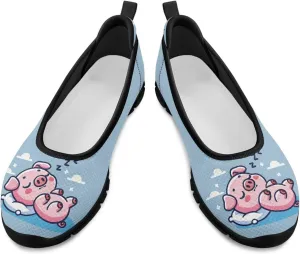 UNICEU Casual Slip On Shoes for Women Breathable Mesh Non-Slip Flats Lightweight Fashion Low Top Loafers for Walking