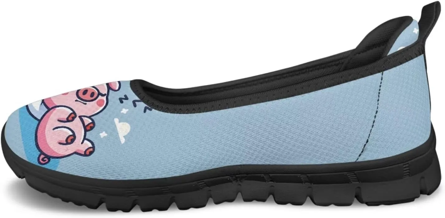 UNICEU Casual Slip On Shoes for Women Breathable Mesh Non-Slip Flats Lightweight Fashion Low Top Loafers for Walking