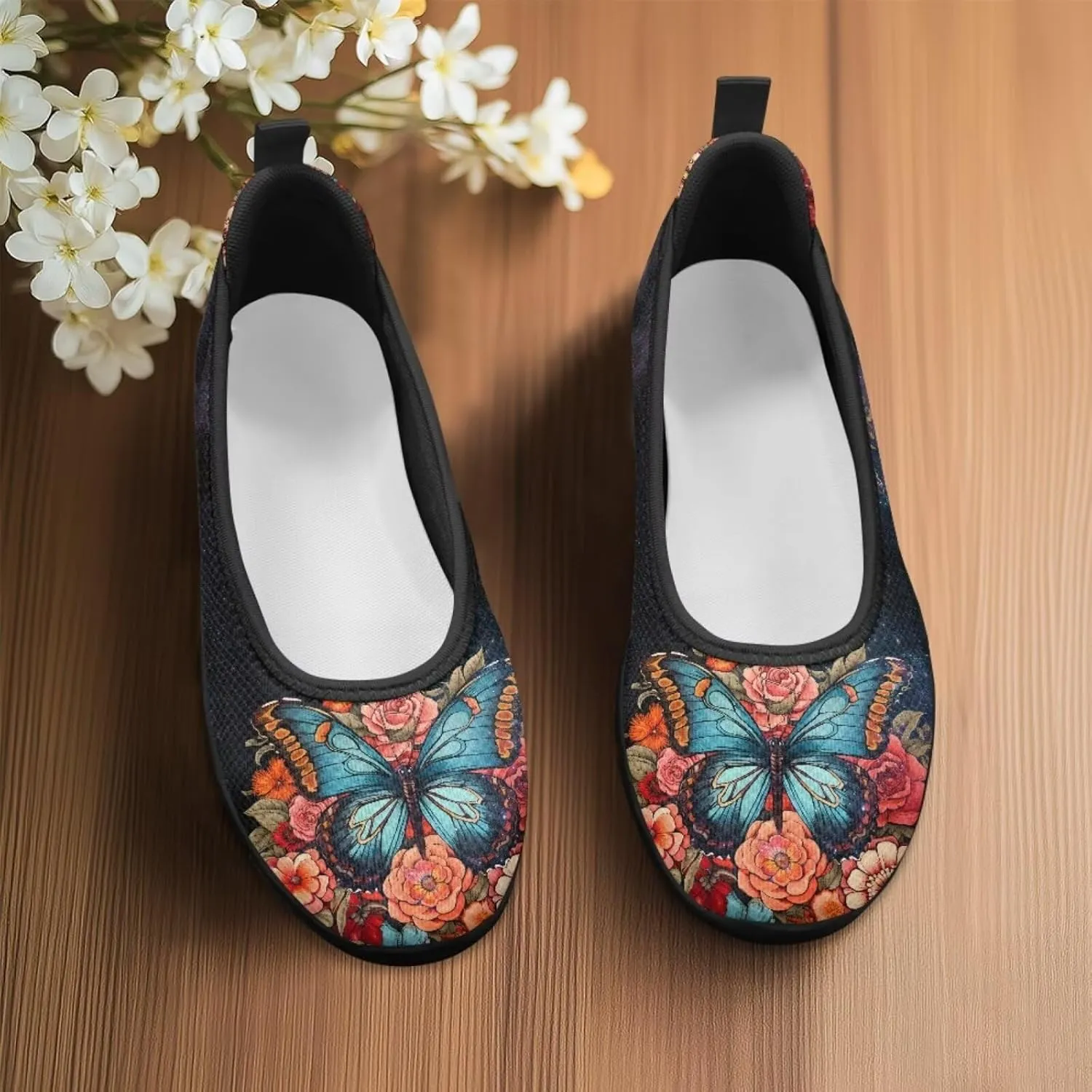 UNICEU Womens Slip On Shoes Fashion Low Top Breathable Loafers Casual Lightweight Non-Slip Running Work Sneakers