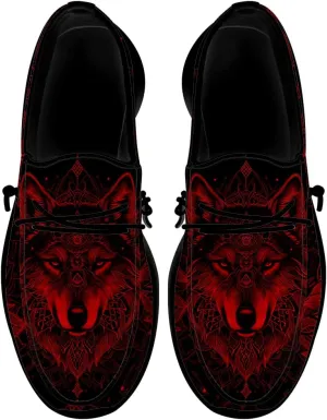 Wolf Shoes for Men Women Slip-on Loafers Mandala Print Shoes Gifts for Women Men