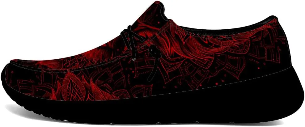 Wolf Shoes for Men Women Slip-on Loafers Mandala Print Shoes Gifts for Women Men