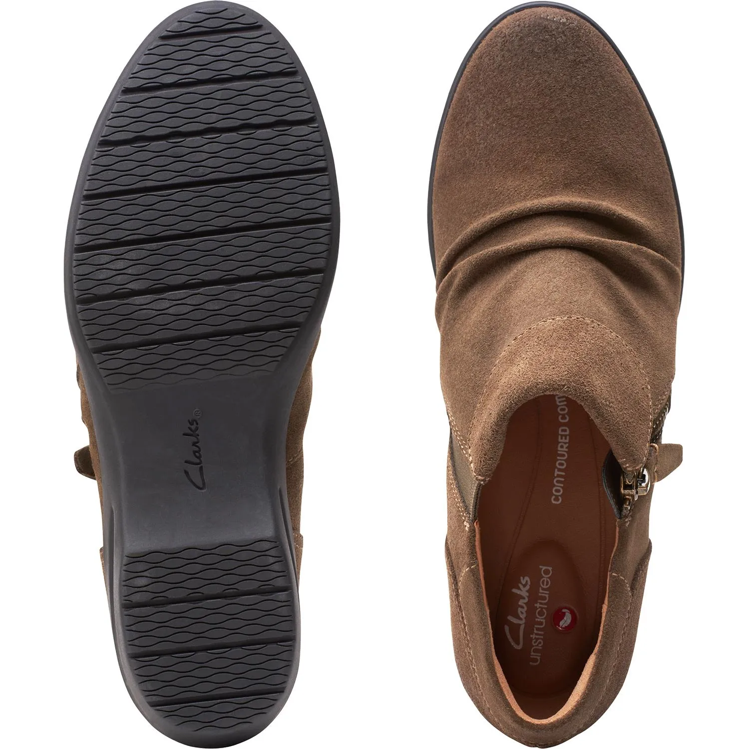 Women's Clarks Rosely Lo Dark Olive Suede