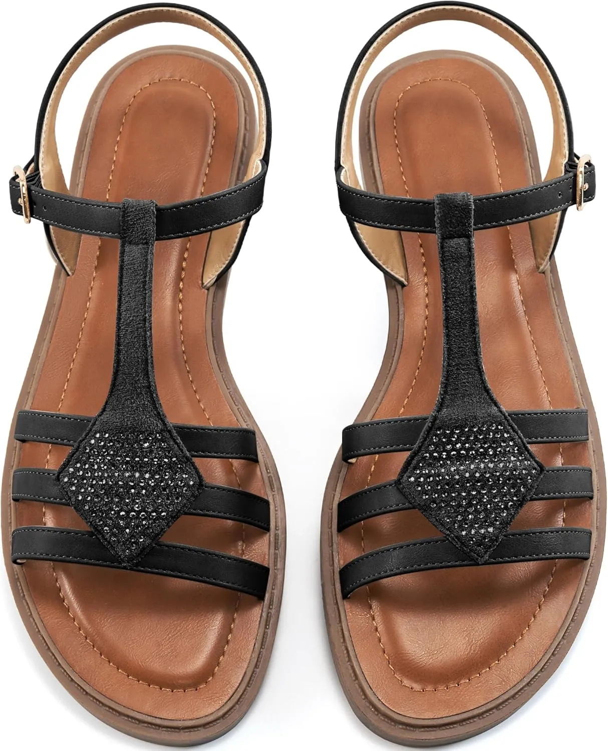 Womens Flat Sandals Dressy: Comfortable Casual Walking Sandals Women - Trendy Wedding Ladies Sandal