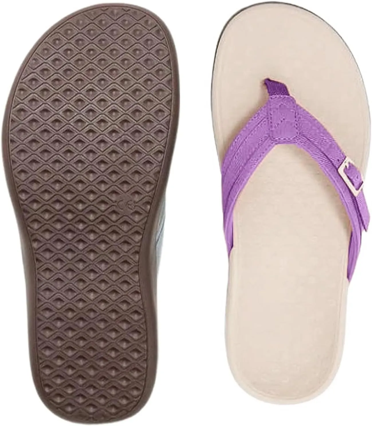 Womens Flip Flops with Arch Support Comfortable Slip On Lightweight Summer Beach Walking Thong Soft Cushion Sandals Shoes