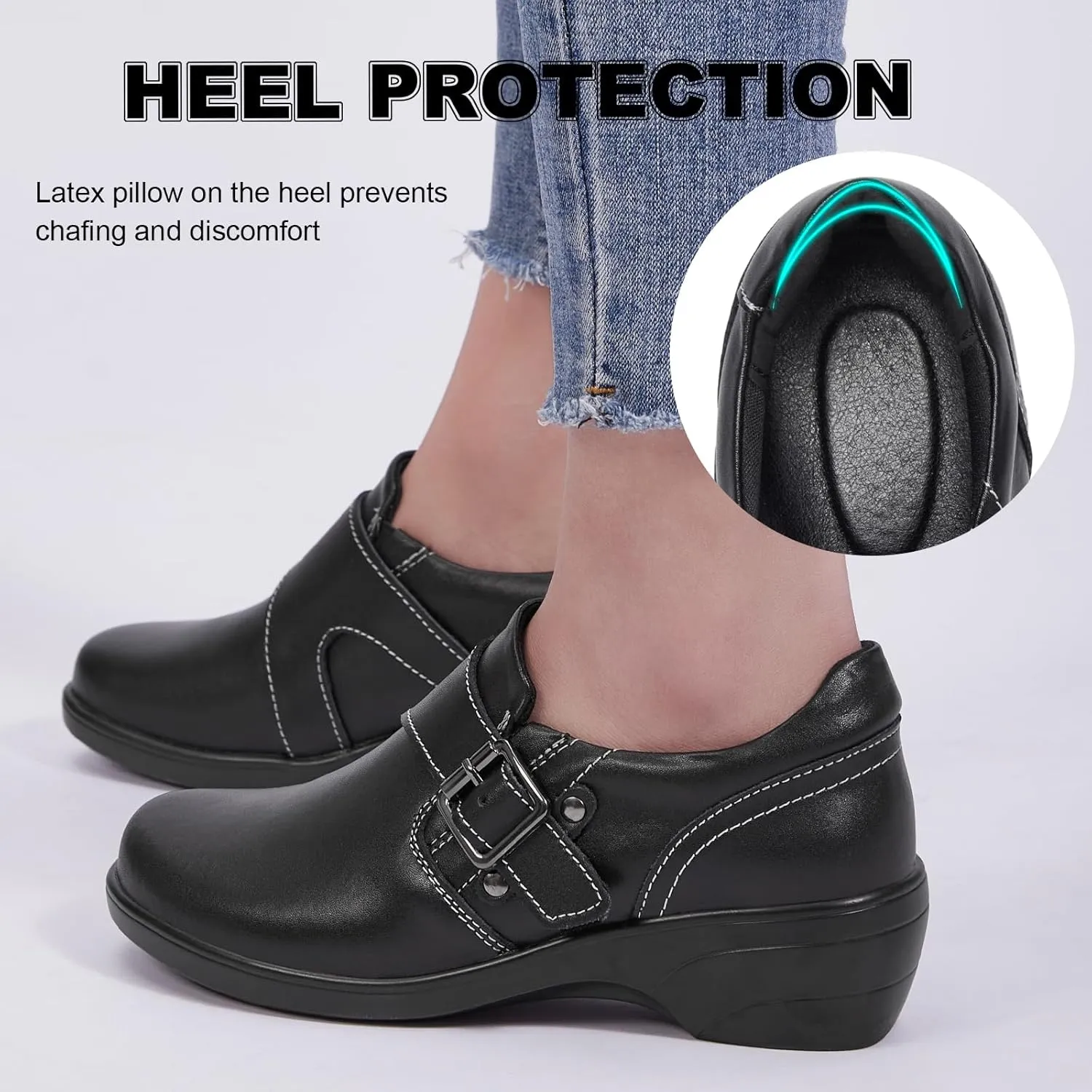 Women's Loafer Comfort Leather Slip On Loafers Business Office Casual Dressy Shoe