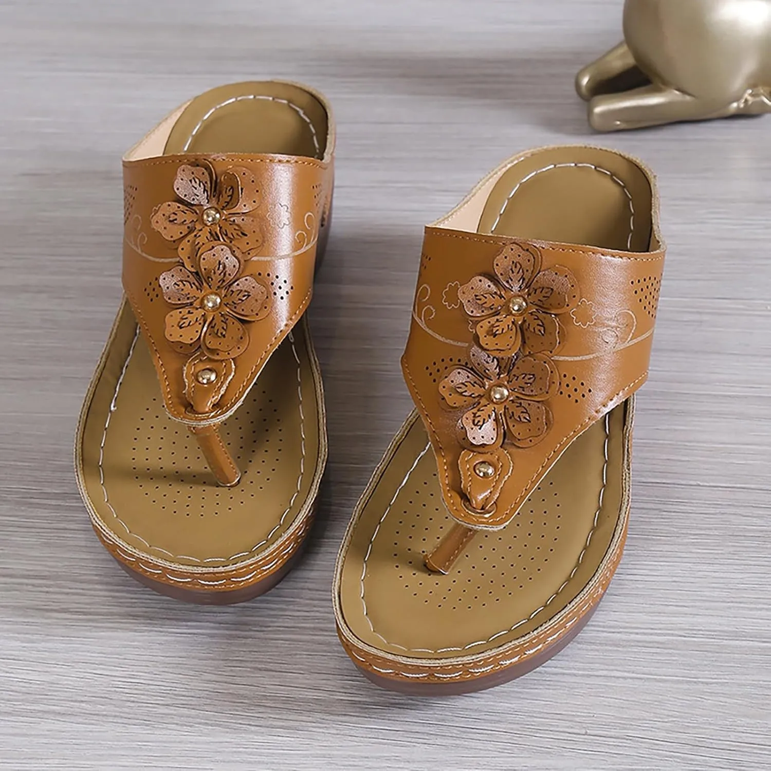 Womens Platform Wedge Sandals Comfortable Dressy Casual Summer Beach Shoes Slides Walking Flip Flops for Women 2025 Orthopedic Sandals