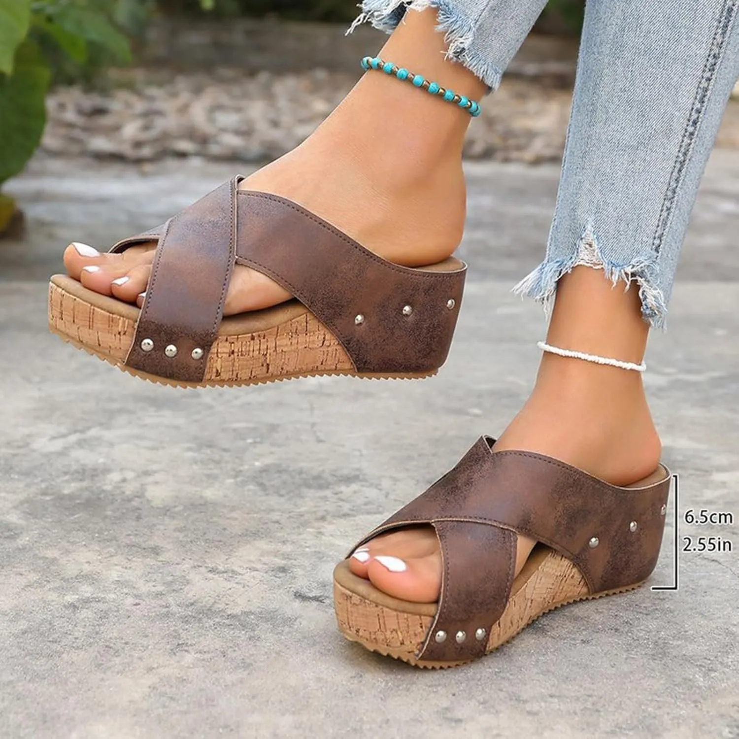 Womens Sandals Platform Wedge Sandals Cork Comfortable Sandal Summer Beach Vacation Shoes Open Toe Sandal 2025