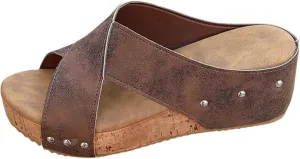 Womens Sandals Platform Wedge Sandals Cork Comfortable Sandal Summer Beach Vacation Shoes Open Toe Sandal 2025