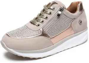 Women's Wedge Platform Sneakers Fashion Ladies Lace Up Hidden High Heel Lightweight Walking Shoes Comfort Non Slip Athletic Running Sports Shoes for Outdoor Climbing Hiking
