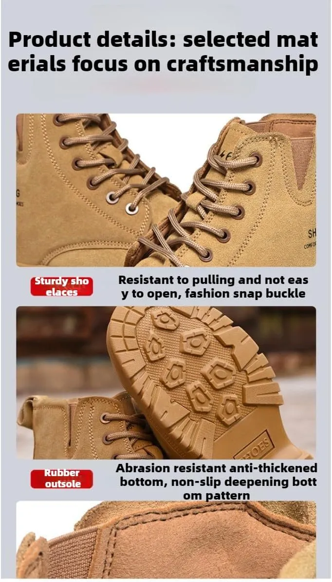 Work Boots Mens Construction shoes Winter Hard Toe Steel Toe Construction Site Footwear for Anti-slip Pierce Proof Insulated Warm Thermal Waterproof Protective
